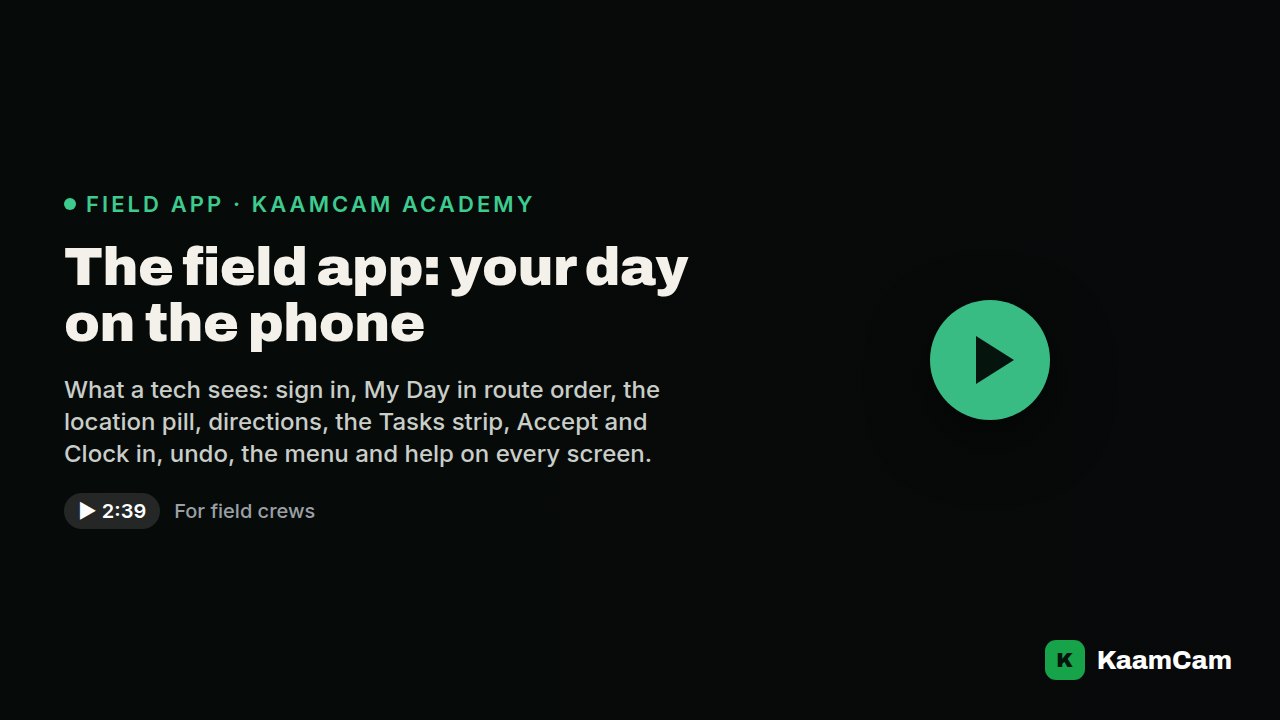 The field app: your day on the phone