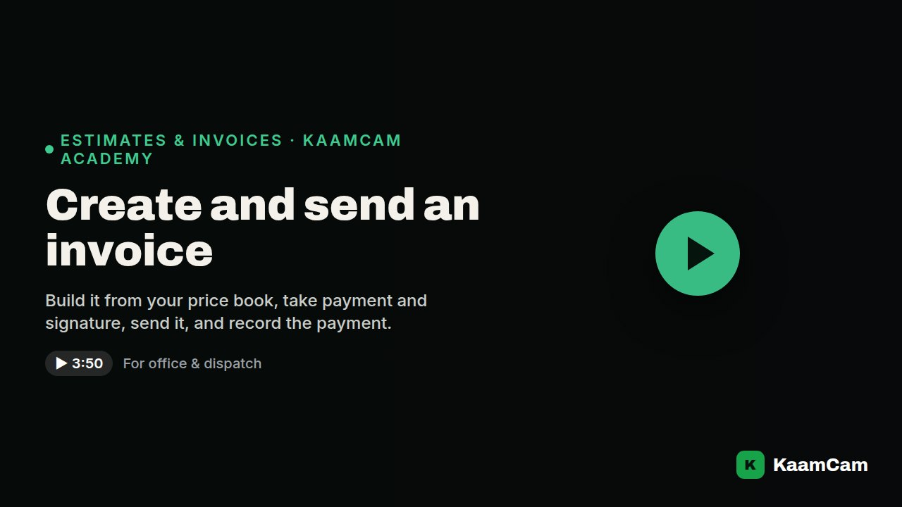 Create and send an invoice